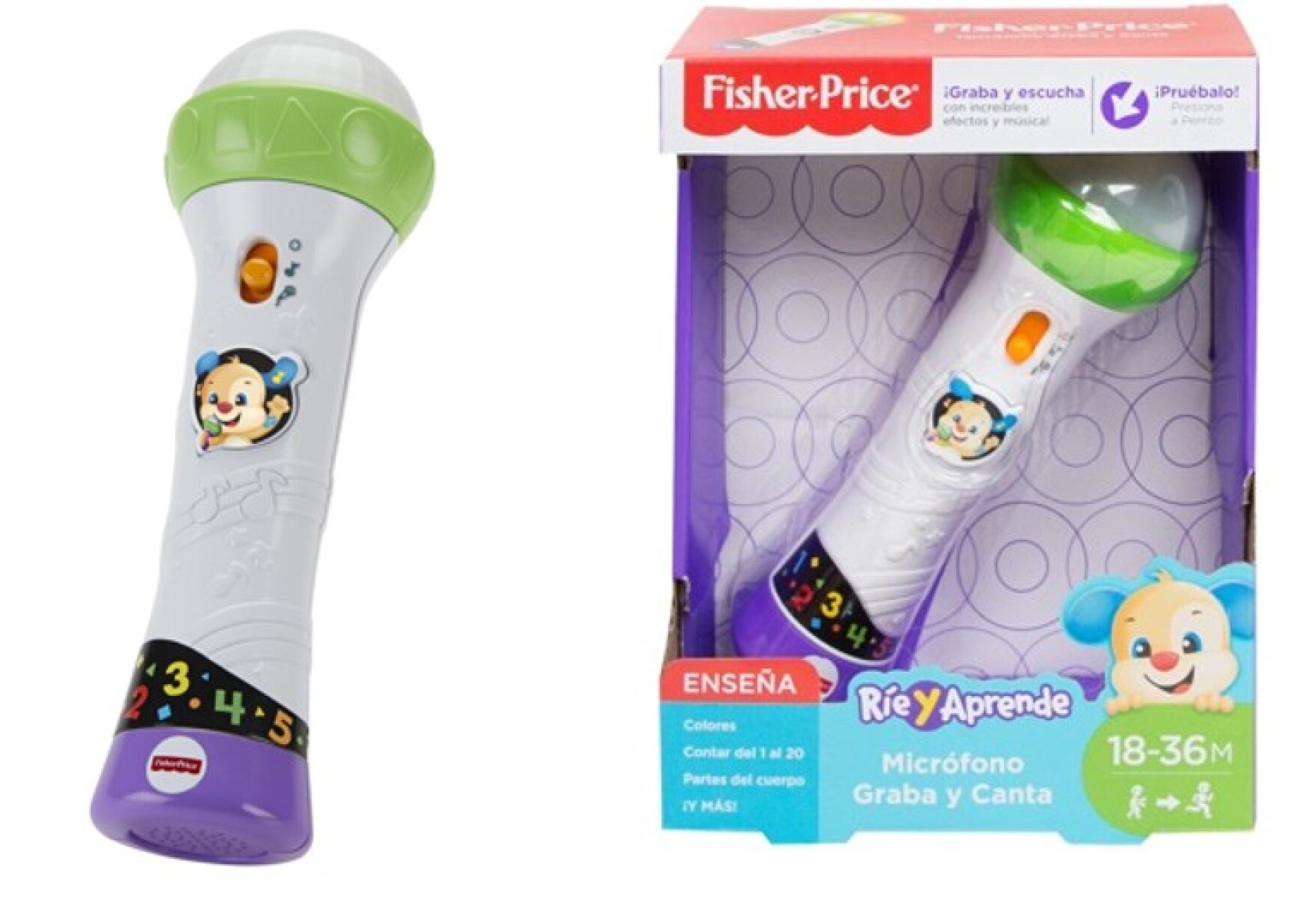 Micrófono de Juguete Infantil Fisher Price Graba y Canta 