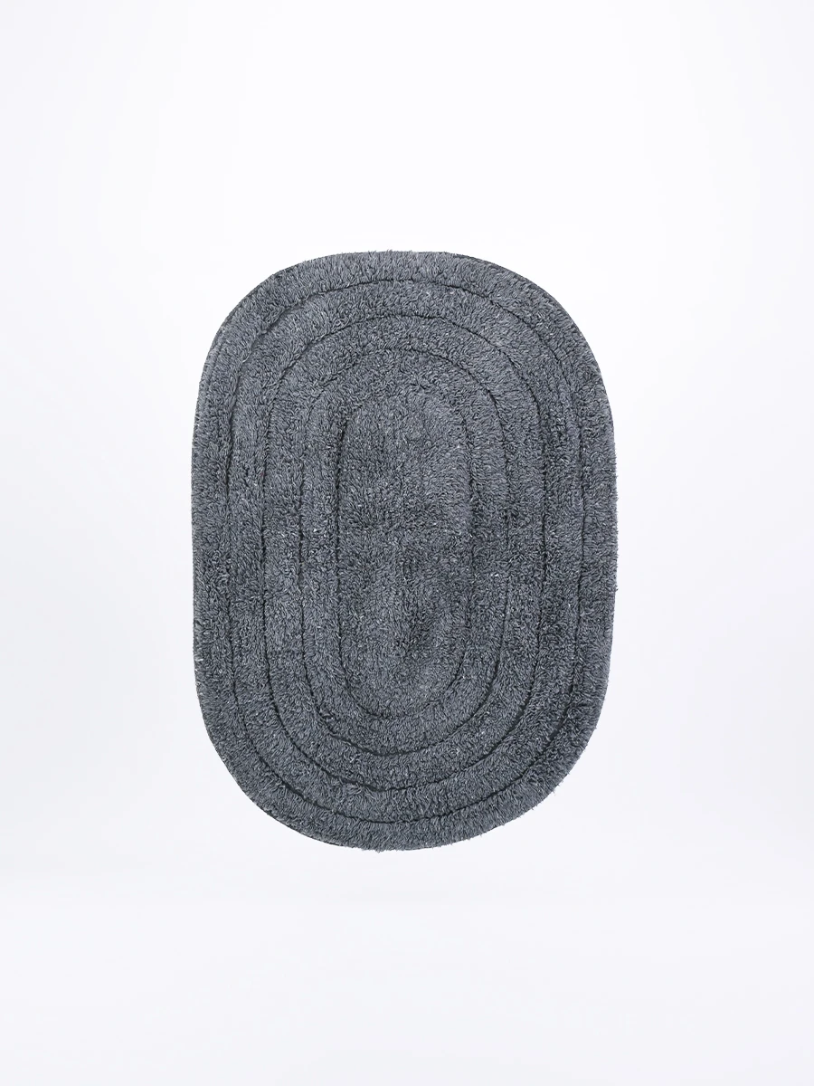 ALFOMBRA BAÑO OVAL - GRIS 