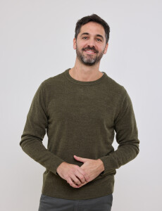 470413 SWEATER HARRINGTON URBAN Verde Claro Melange