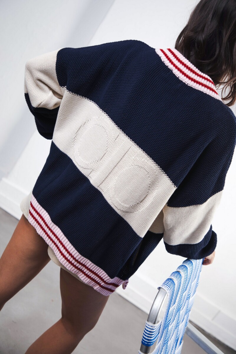 Cardigan New Glory Azul