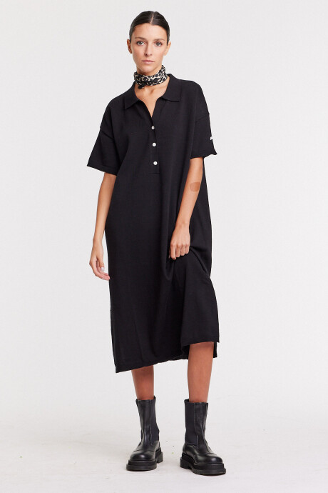 Vestido Pol tejido Negro