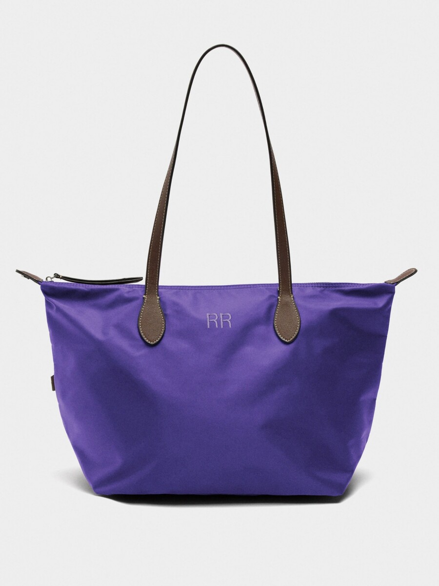 Bolso Shopper De Nylon violeta