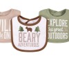 Set x3 baberos hudson baby verde marron