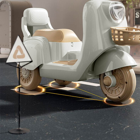 Triciclo Eléctrico Infantil Moto Para Niños A Batería Verde Pastel