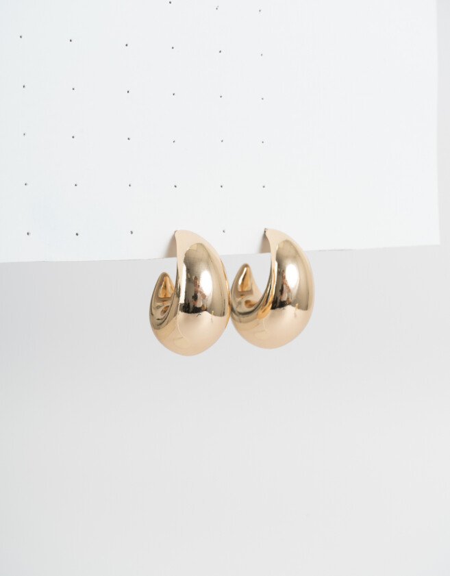 Aros Argollas De metal Aros Argolla De Metal Chunky - Dorado