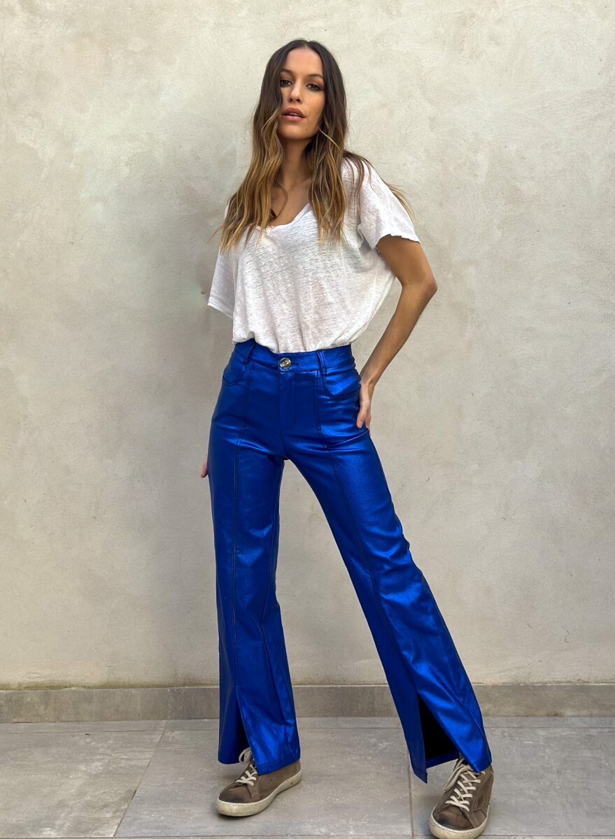 PANTALON METALIZADO AMARANTO - AZUL 