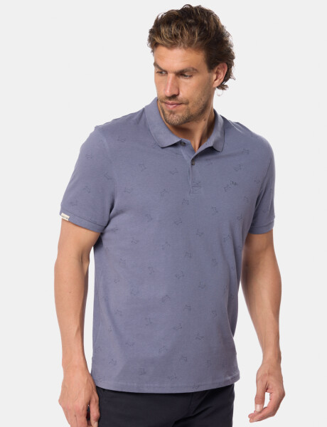 REMERA POLO ESTAMPADA Lila