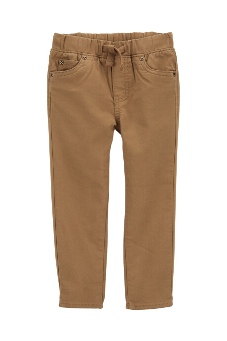 Pantalón en tejido dobby, color khaki Sin color