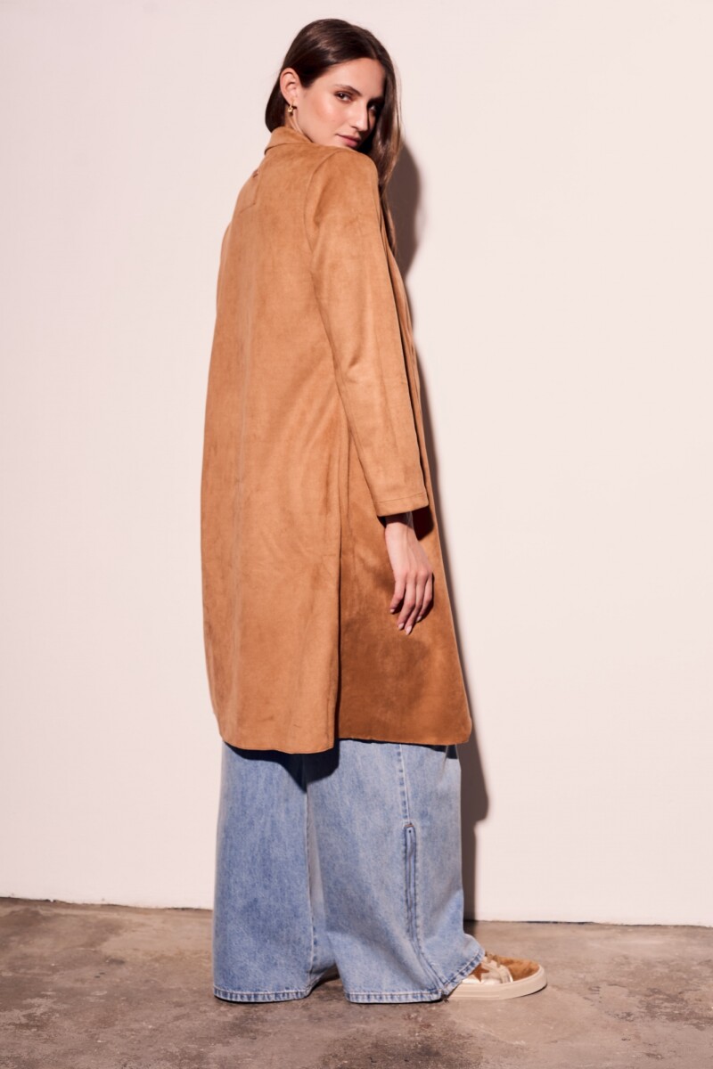 Trench Gamuza Cuero Vegano Beige