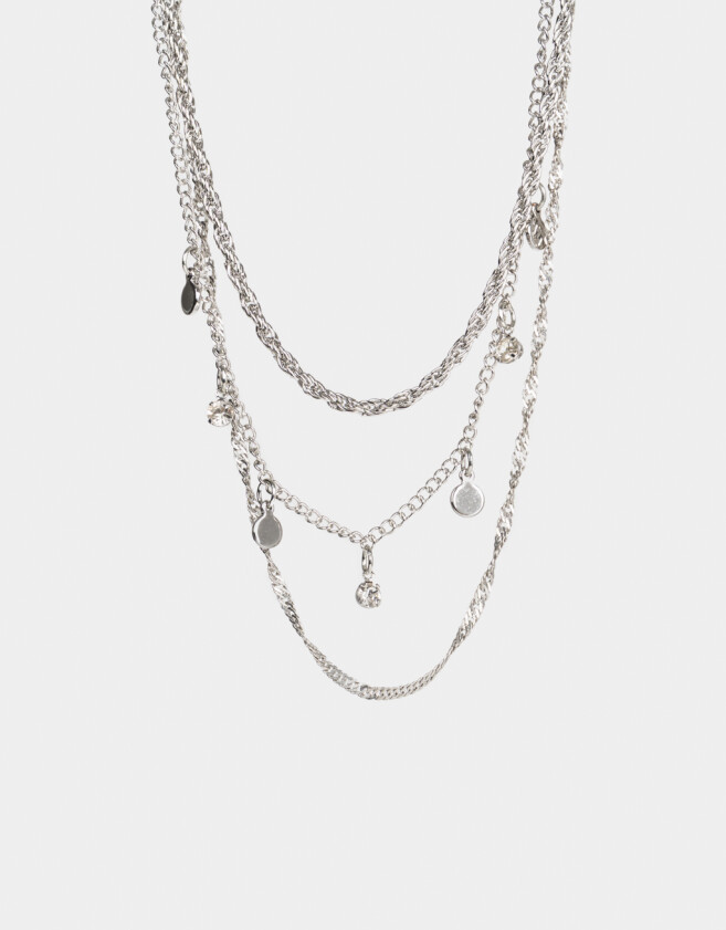 Collares Cortos Con corazón Cortos Con Corazon - Plateado