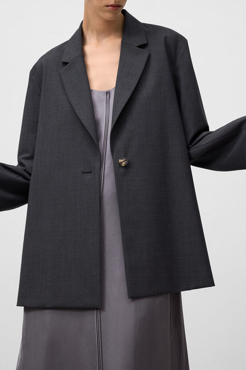 CHAQUETA Gris Melange