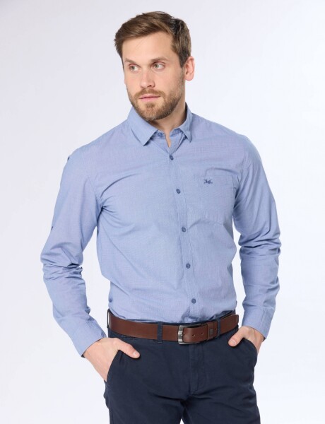 CAMISA A CUADROS Azul