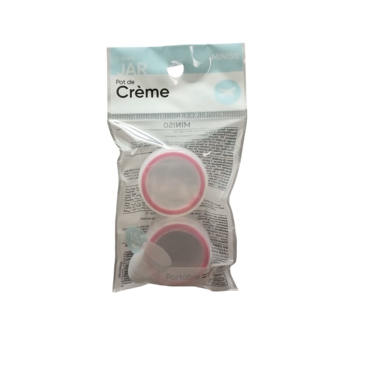 Frasco de crema 15gr 2pcs - rosa 