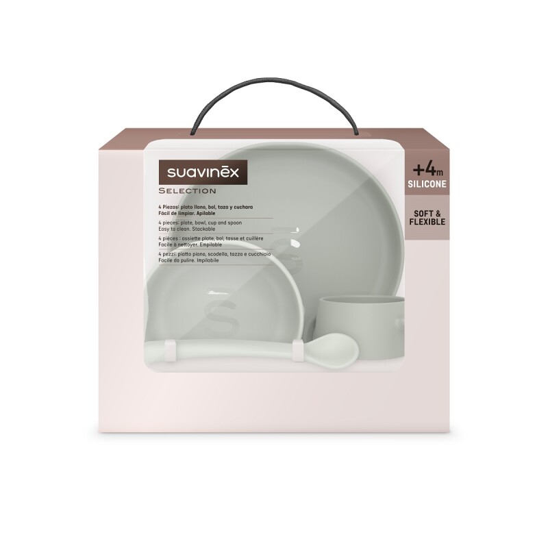 Set Suavinex Aprendizaje Silicona Verde Set Suavinex Aprendizaje Silicona Verde