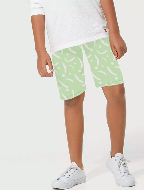 BERMUDA DE NIÑO ESTAMPADA VERDE