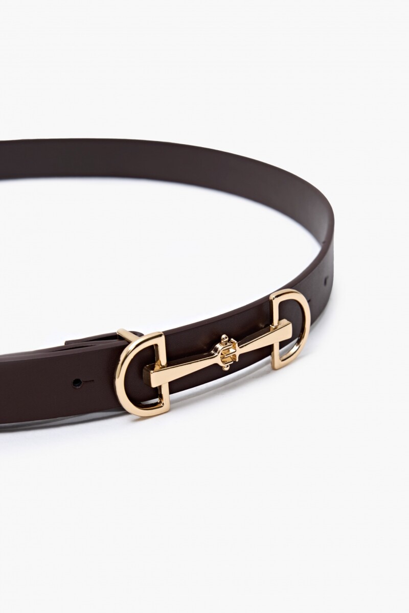Cinturón doble hebilla chocolate