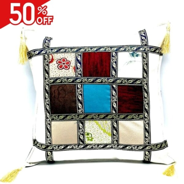 FUNDAS SALE Funda almohadón Patchwork blanco