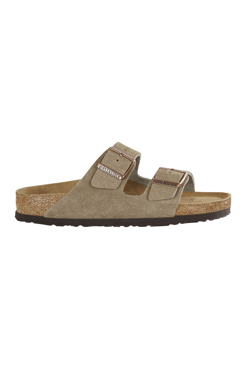 Sandalia Arizona Soft Footbed Suede Leather - Estrecho Taupe