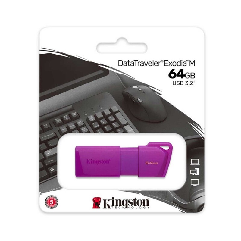 Pendrive Kingston 64GB DataTraveler Exodia M Neon Purple Pendrive Kingston 64GB DataTraveler Exodia M Neon Purple
