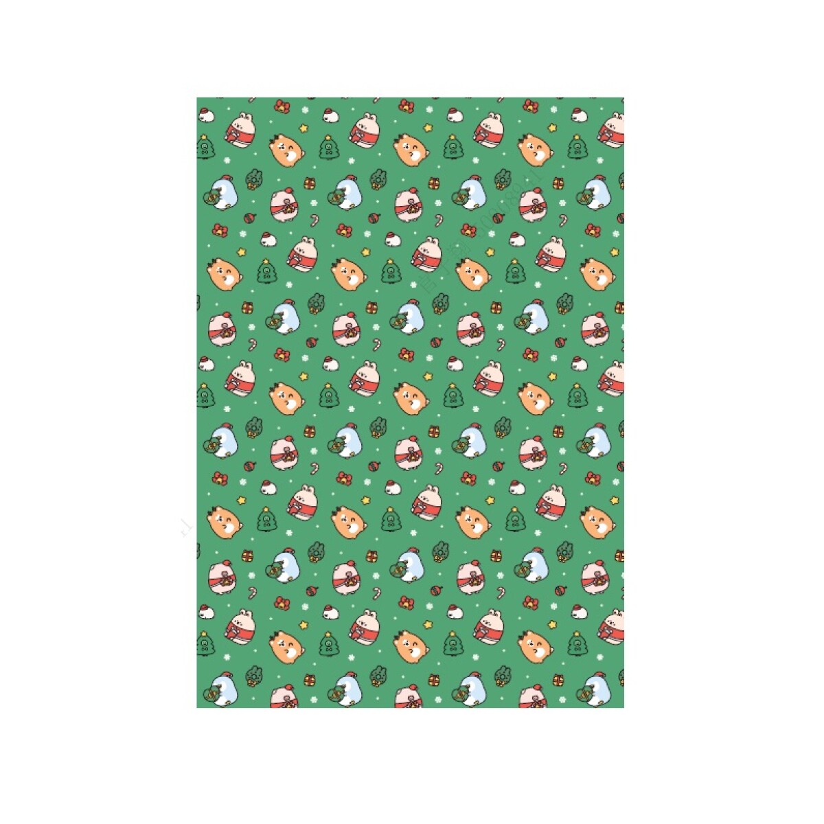 Papel de regalo navideño - verde 