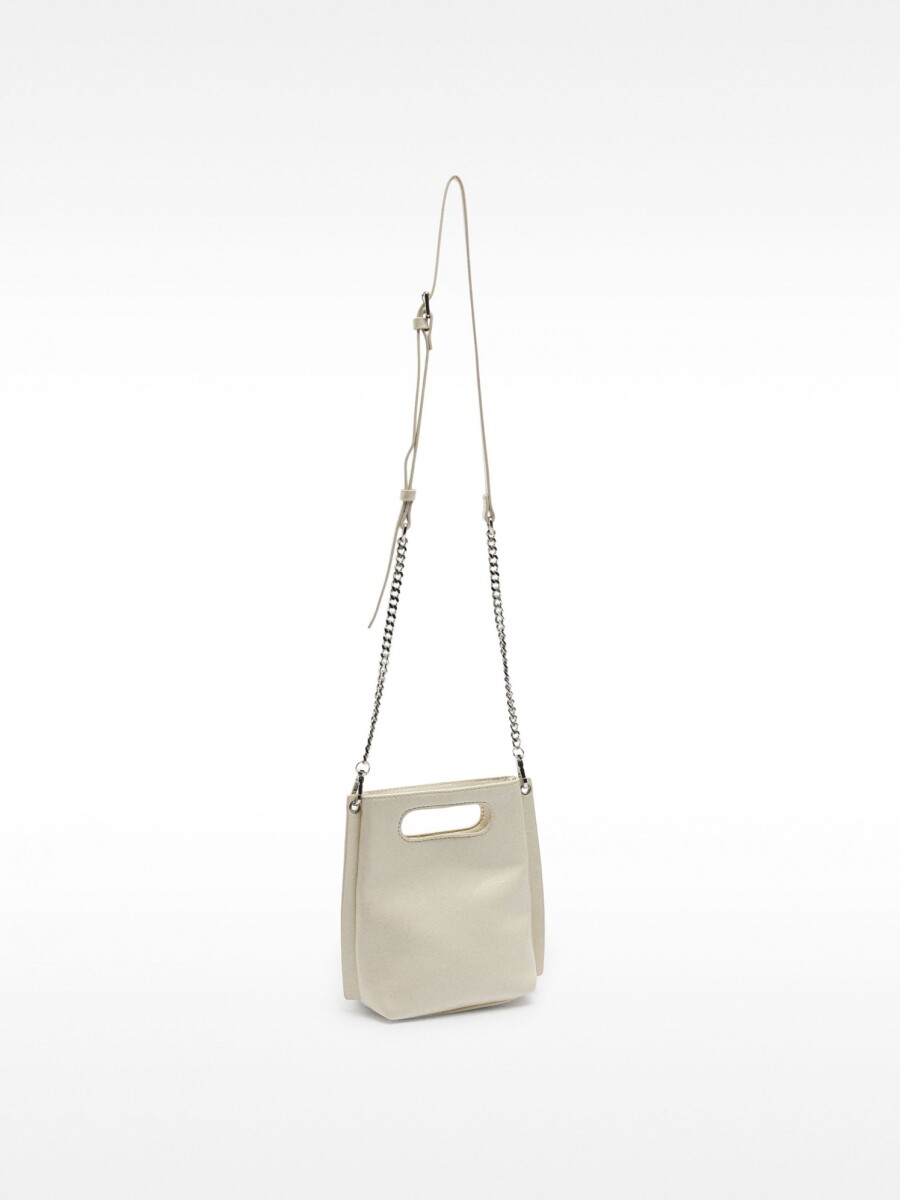 Bolso Tote Con Efecto Craquelado crudo