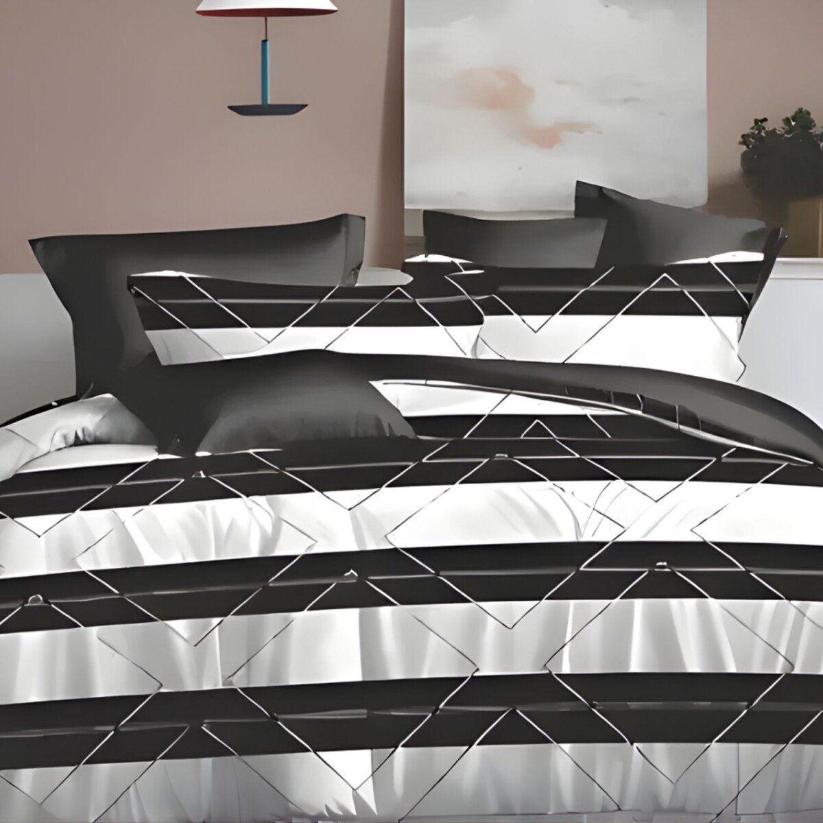 Manta Glamour 1 P + Porta Almohadas Y Almohada Caramelo - 756 