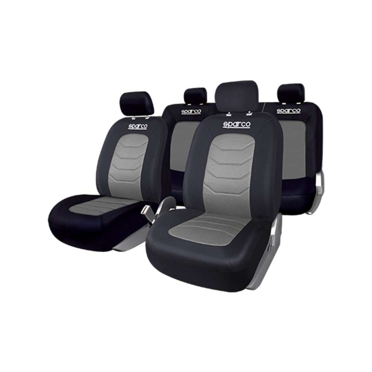Cubreasientos Funda Auto Sparco Universales Tela - Gris 
