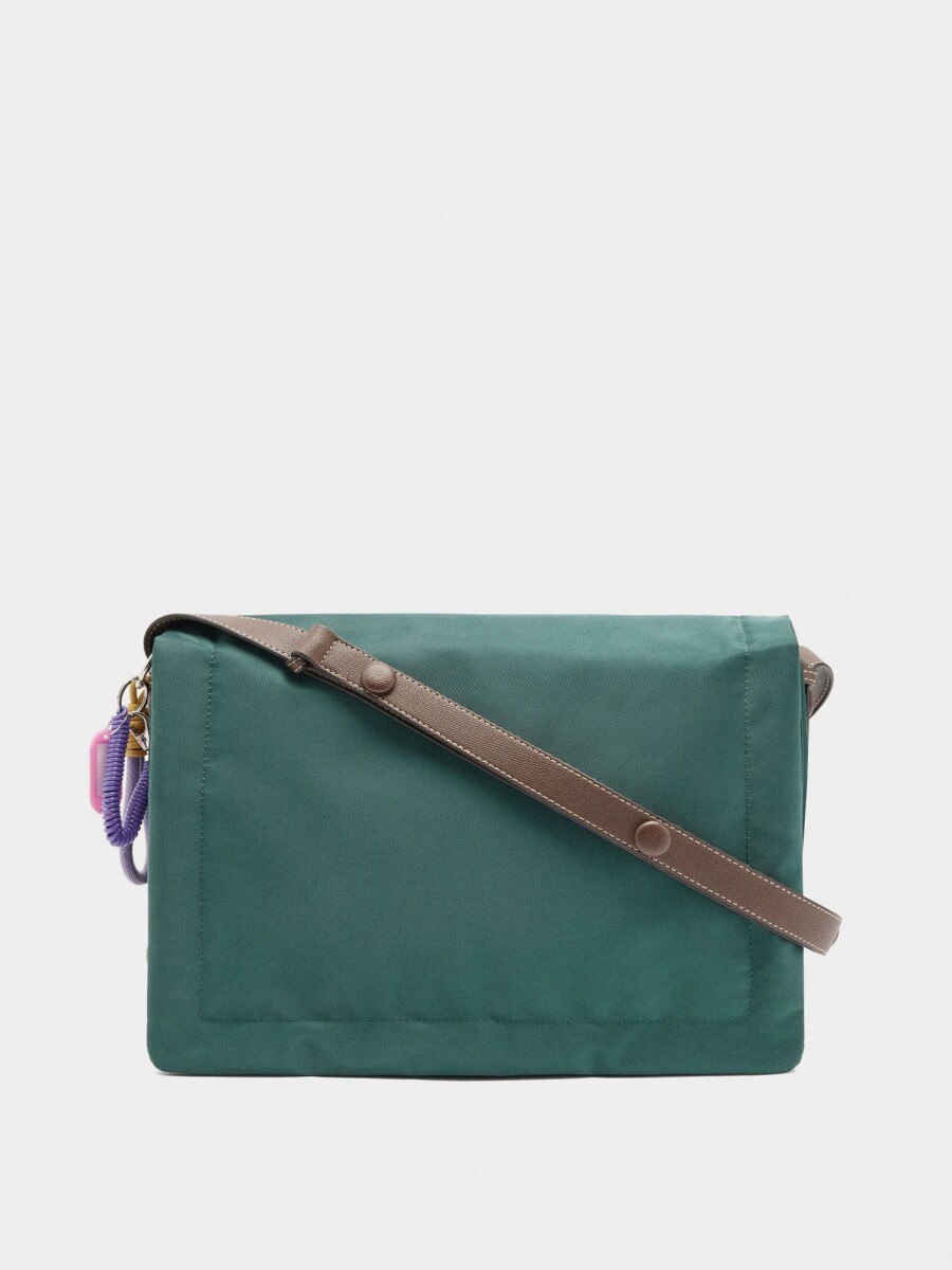 Bolso Bandolera De Nylon Xl verde