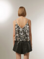 Musculosa Carmin Plateado