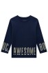 Camiseta Manga Larga Awesome Azul