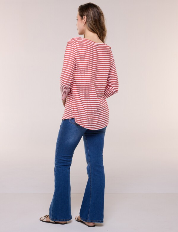 Blusa Marinera Manga 3/4 ROJO