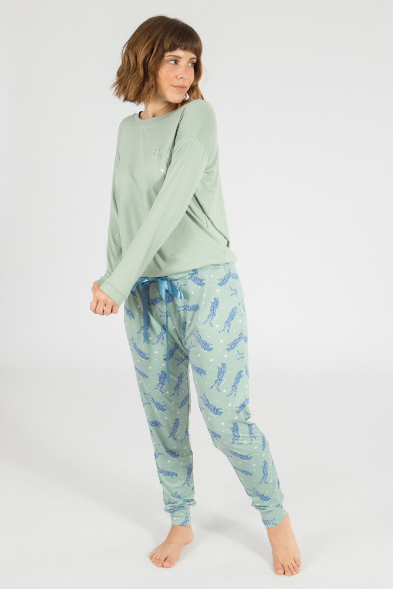 Pijama alaska peach Verde claro