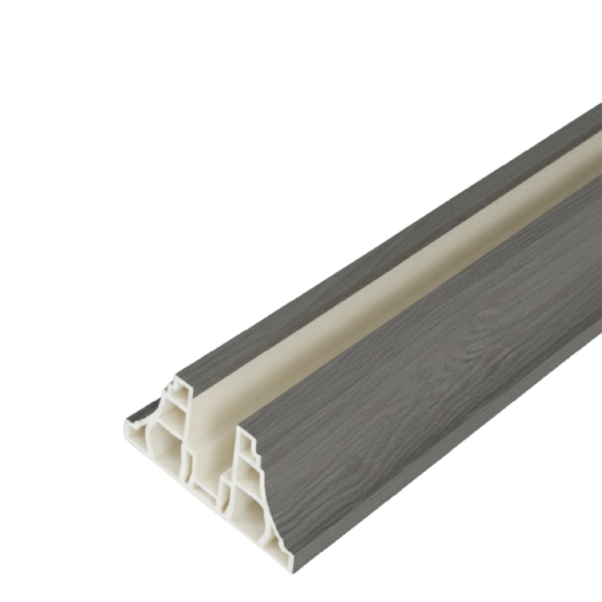 Riel P/ Panel Separador Ambientes Símil Madera 300 x 8,5 Cm - Gris 1 