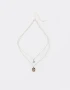 Collares Cortos Bañada en Plata Collar Multicadena Bañado En Plata - Plateado