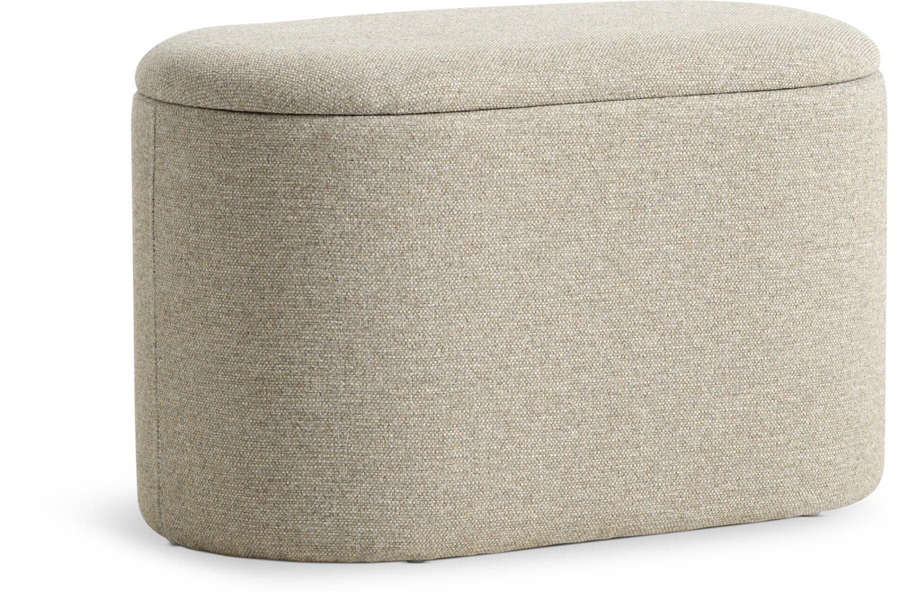 Puf GISLEV 65x36 con almacenaje tela arena 