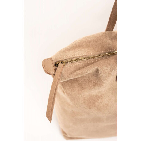 Travel Bag Gamuza Vegana Con Cierr Mocha