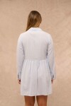 VESTIDO CLAUDIN CELESTE Y BLANCO VESTIDO CLAUDIN CELESTE Y BLANCO