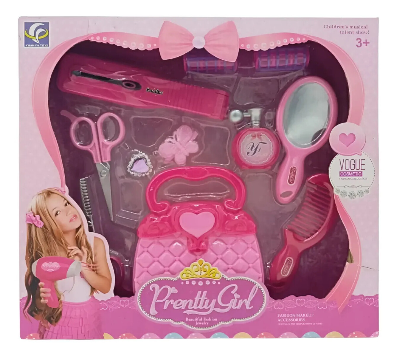 Set de tocador y peluquería con carterita 