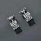 Caravanas en oro 18k blanco y brillantes Caravanas en oro 18k blanco y brillantes