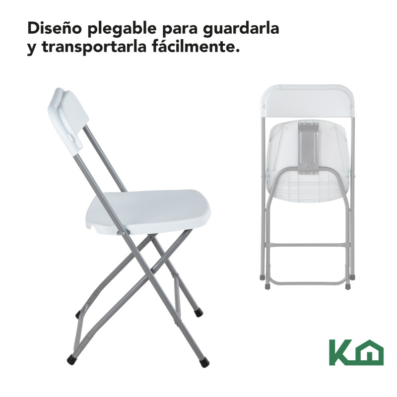 Set por 6 Silla Plastico Reforzada Plegable Eventos Jardin Set por 6 Silla Plastico Reforzada Plegable Eventos Jardin