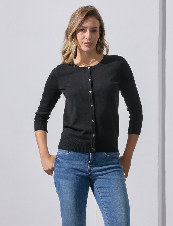 Cardigan Basico NEGRO