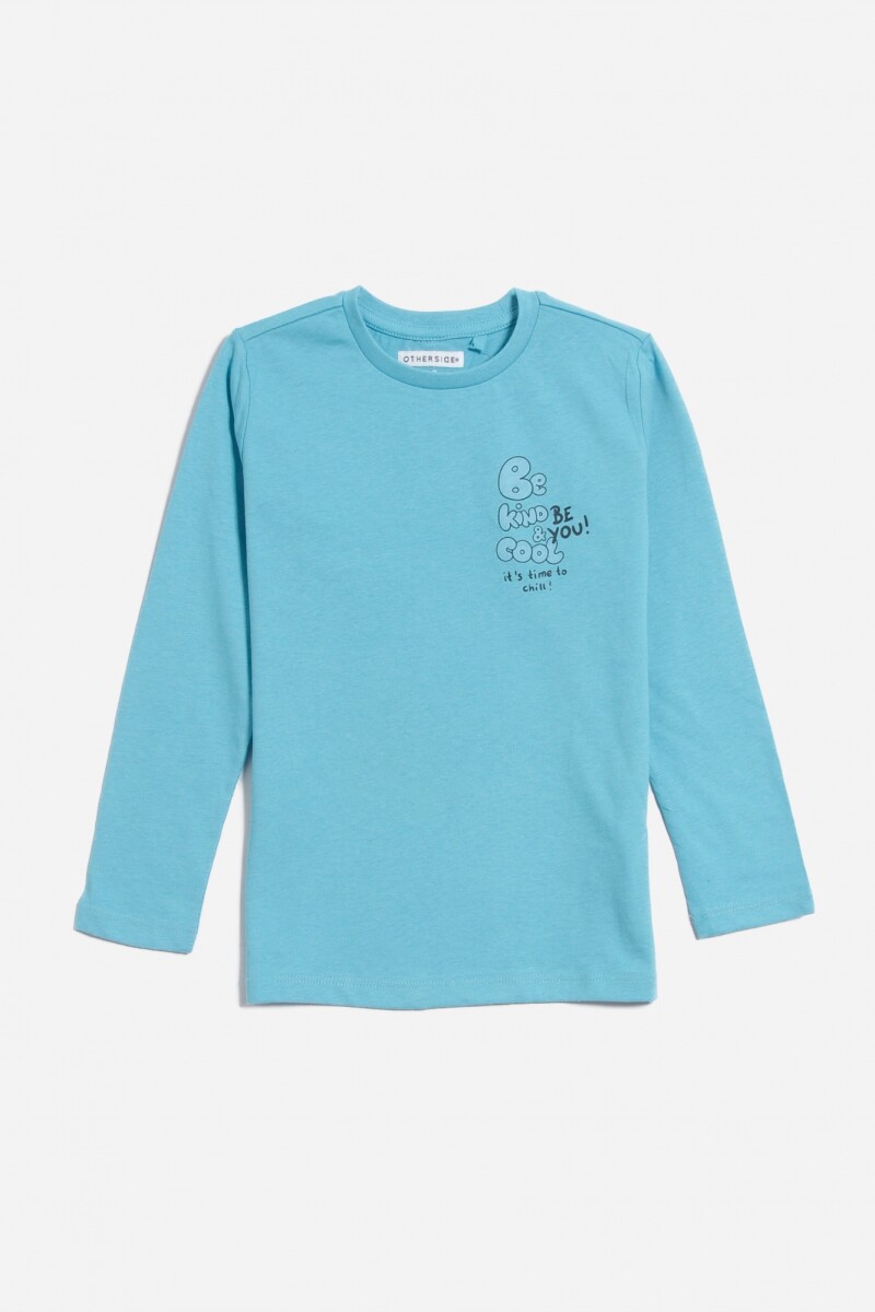 Remera estampa graffiti - Turquesa 