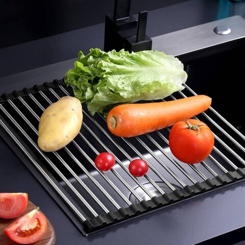 Escurridor de platos enrollable fregadero Escurridor de platos enrollable fregadero