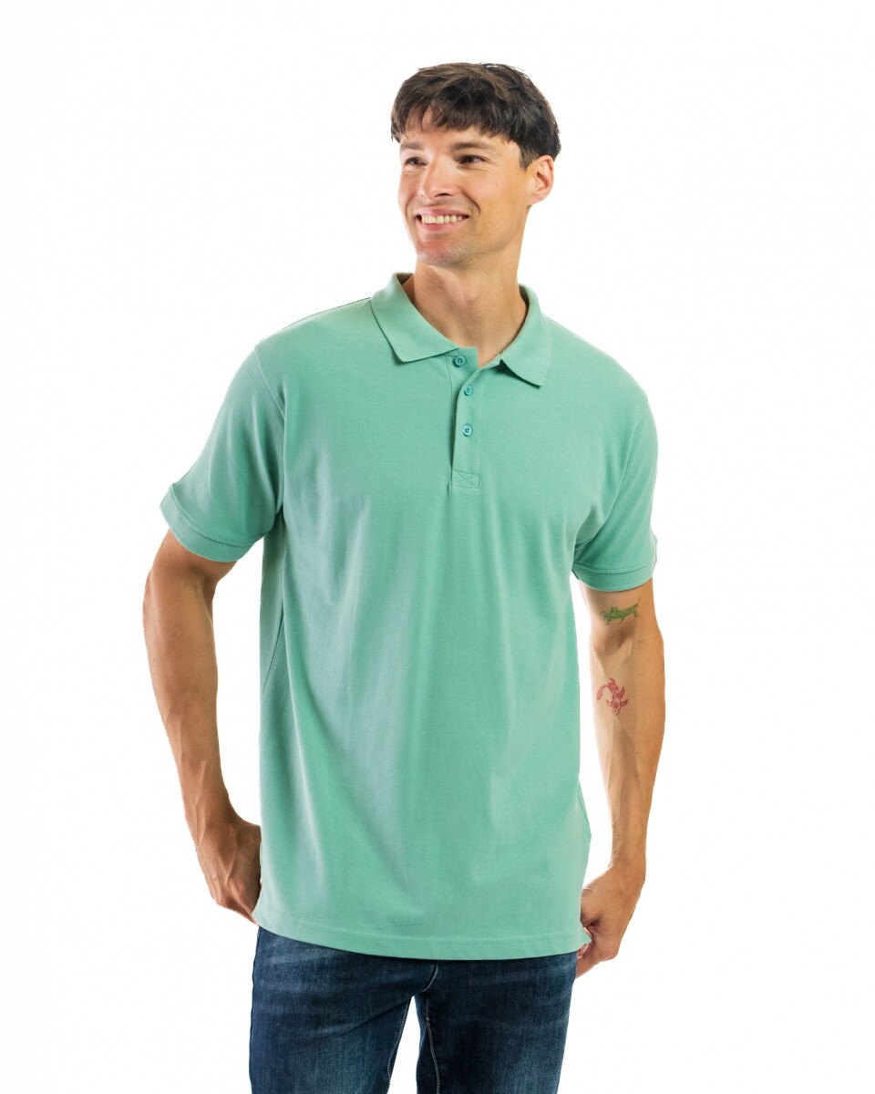 Remera Polo Algodón - Musgo 