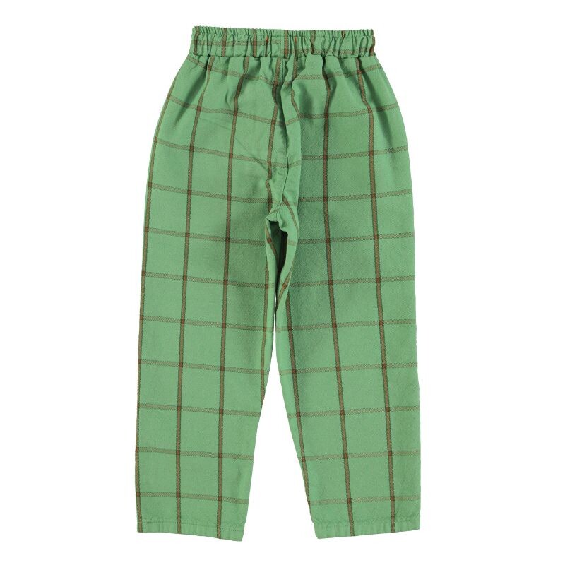 Pantalón a cuadros con bolsillos y elástico Pantalón a cuadros con bolsillos y elástico