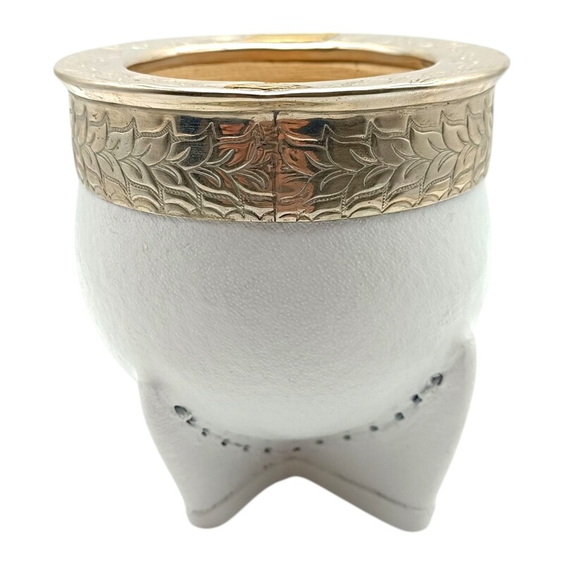 Mate Imperial labrado con apliques en bronce - ALPACA - 50 blancouniforme