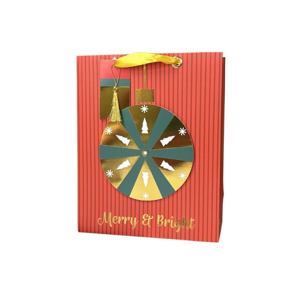 Bolsa de regalo navideña L rojo