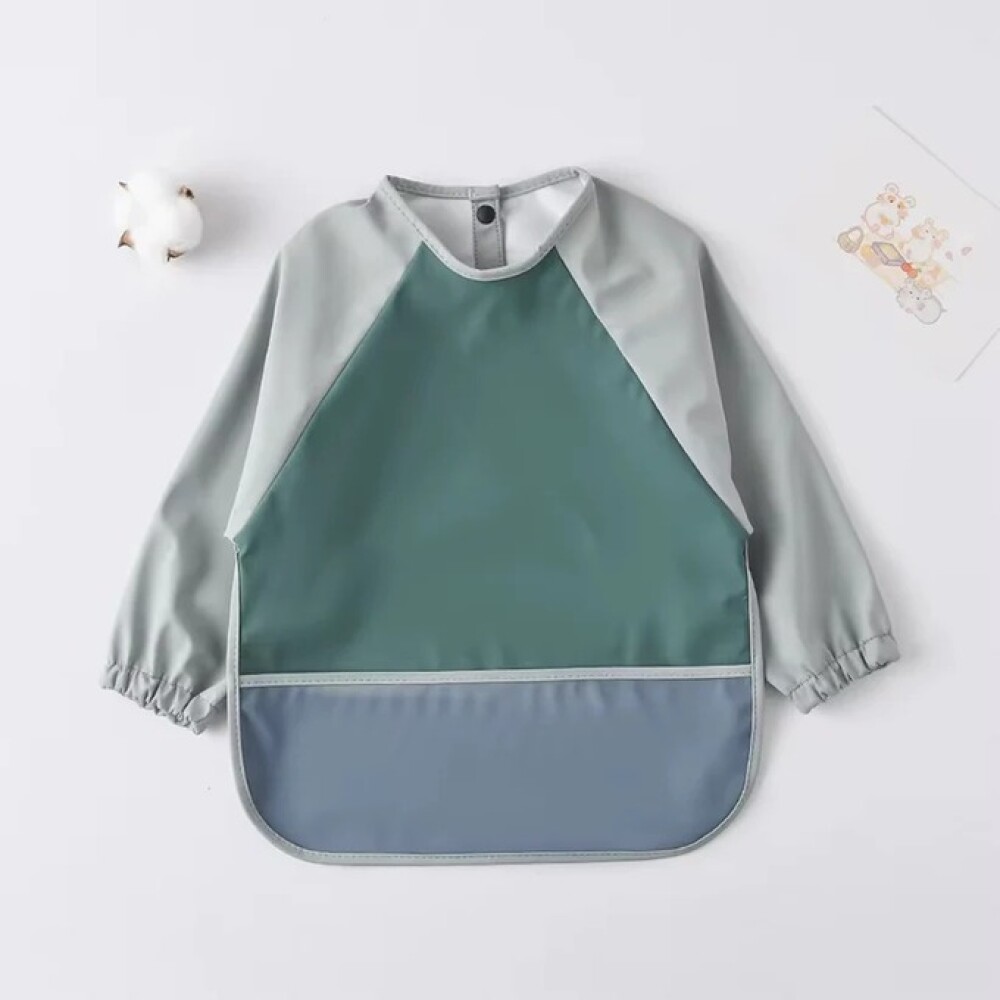 Babero con manga deluxe verde
