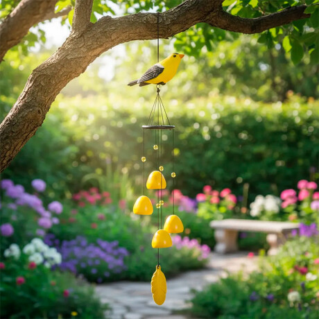 Campana de Viento Aves Amarillo
