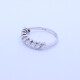 Anillo oro 18k blanco con brillantes baguette engarce 2 puntas. Anillo oro 18k blanco con brillantes baguette engarce 2 puntas.